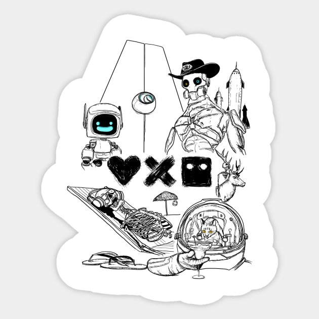 Love Death and Robots Sticker by Kelimok